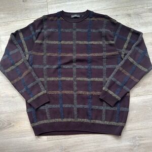 Lenor Romano Geometric Gradient Sweater Size L‎ Extra Fine Merino Wool Uruguay